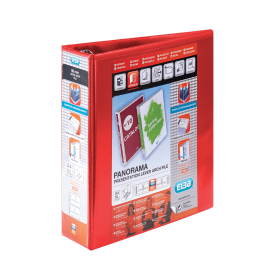 Elba Panorama A4 65mm Presentation Lever Arch File Red 5 Pack 400008437 173884 F