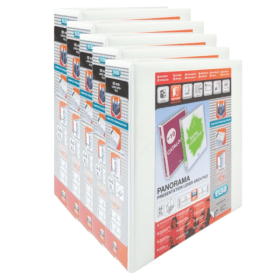 Elba Panorama A4 70mm Presentation Lever Arch File White 5 Pack 400008436 205849 F