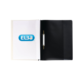 Elba Pocket Report File A4 Black 25 Pack 458097 F