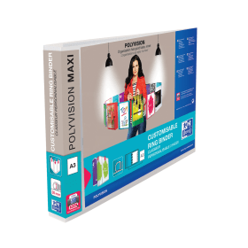 Elba Polyvision A3 Maxi Landscape Clear 30mm 4 D Ring Presentation Binder 5 Pack 100080803 117825 F