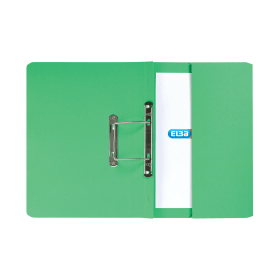 Elba Spring Pocket File 260gsm Foolscap Green 25 Pack 105124 F