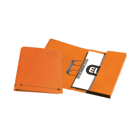 Elba Spring Pocket File 260gsm Foolscap Orange 25 Pack 109822 F
