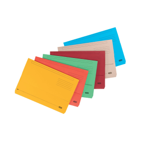 Elba Strongline Document Wallet Bright Manilla Foolscap Assorted 10 Pack 493554 F