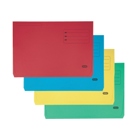 Elba Strongline Document Wallet Bright Manilla Foolscap Assorted 25 Pack 153543 F