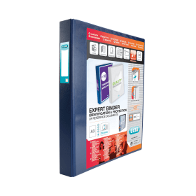 Elba Vision 4D Ring Binder Upright 30mm A3 Blue 125603 F