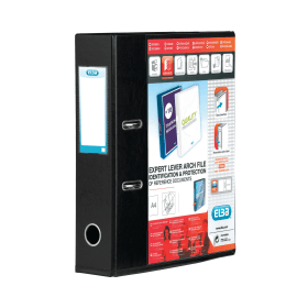 Elba Vision 70mm Lever Arch File A4 Black 187211 F