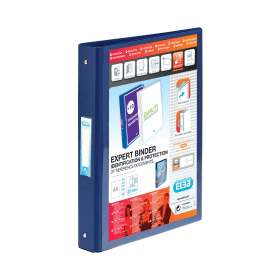 Elba Vision A4 25mm 4 O Ring Binder PP Blue 100080876 170446 F