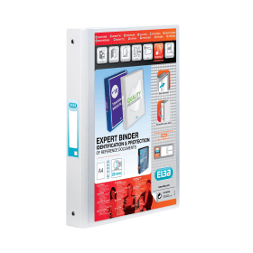 Elba Vision A4 25mm 4 O Ring Binder PP White 100080879 118361 F