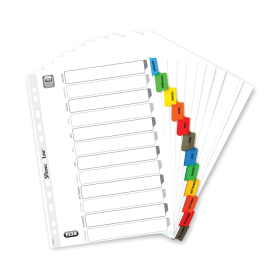 Elba White Multicoloured Index Dividers January December 409251 F