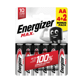 Energizer MAX AA Batteries 6 Pack E303328500