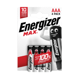 Energizer MAX AAA Batteries 4 Pack E303325600