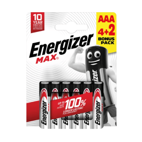 Energizer MAX Plus AAA Batteries 6 Pack E303328200