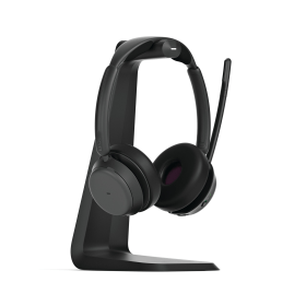 Epos Impact 1061T Wireless On Ear Binaural Headset Bluetooth with Charging Stand USB C Black 818504 F