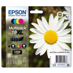 Epson 18XL High Capacity Multipack Full Set of 4 Ink Cartridges Daisy Original