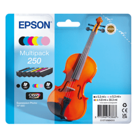 Epson 250 Multipack Full Set of 6 Ink Cartridges Violin Original