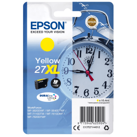 Epson 27XL Yellow High Capacity Ink Cartridge Alarm Clock Original B Grade