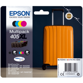 Epson 405XL High Capacity Multipack Full Set of 4 Ink Cartridges Suitcase Original