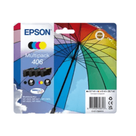 Epson 406 Multipack Full Set of 4 Ink Cartridges Umbrella Original