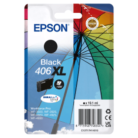 Epson 406XL Black High Capacity Ink Cartridge Umbrella Original