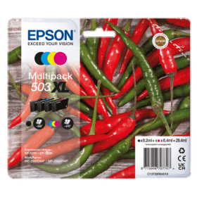 Epson 503XL High Capacity Multipack Full Set of 4 Ink Cartridges Chillies Original