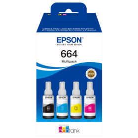 Epson 664 Multipack Full Set of 4 Ink Bottles C13T664640 Original