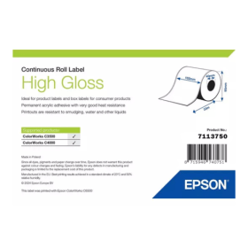 Epson 7113750 High Gloss White Continuous Label Roll 102mm x 33m Original