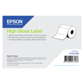 Epson 7113758 High Gloss White Die Cut Label Roll 102mm x 51mm 2310 Labels Original