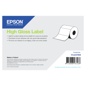 Epson 7113760 High Gloss White Die Cut Label Roll 102mm x 152mm 800 Labels Original