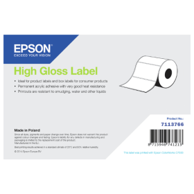 Epson 7113766 High Gloss White Continuous Label Roll 102mm x 60m Original