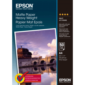 Epson C13S041256 A4 Matte Photo Paper 167gsm 50 sheets