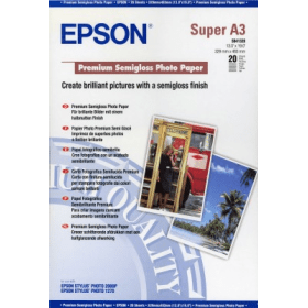 Epson C13S041328 A3 Premium Semigloss Photo Paper 250gsm 20 sheets