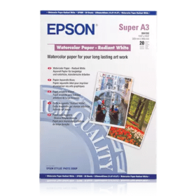 Epson C13S041352 A3 Matte Watercolor Paper 190gsm 20 Sheets