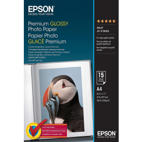 Epson C13S042155 A4 Premium Glossy Photo Paper 255gsm 15 Sheets