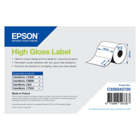 Epson C33S045720 White High Gloss Label Roll 76mm x 51mm 2310 Labels Original