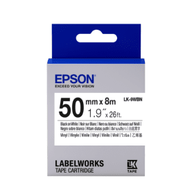 Epson LK 9WBN C53S659001 Black on White Label Tape 50mm x 8m Original