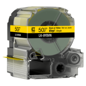 Epson LK 9YBVN C53S659004 Black on Yellow Label Tape 50mm x 7m Original