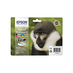 Epson T0895 Low Capacity Multipack Full Set of 4 Ink Cartridges Monkey Original