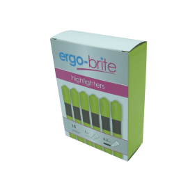 Ergo Brite Ergonomic Highlighter Yellow 10 Pack 392833 F