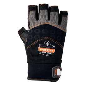 Ergodyne Impact Fingerless Gloves Black Grey Small 507130 F