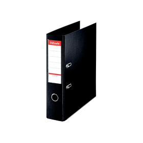 Esselte 75mm Lever Arch File Polypropylene A4 Black 10 Pack 120126 F