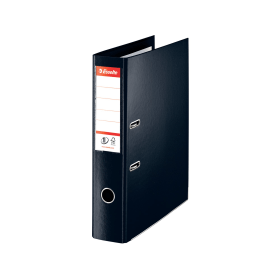 Esselte 75mm Lever Arch File Polypropylene Foolscap Black 10 Pack 102269 F