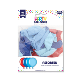 Eurowrap Party Balloons Blue Red 150 Pack EU77819 F