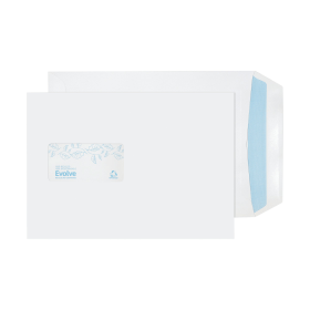 Evolve Recycled Self Seal C5 Windowed Envelope 100gsm White 500 Pack 221800 F