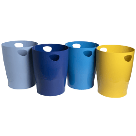 Exacompta Ecobin Waste Paper Bin Recycled 15L Assorted 8 Pack 45302D 829205 F