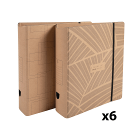 Exacompta Eterneco Lever Arch File 80mm A4 Assorted 6 Pack 762075 F