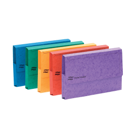 Exacompta Europa Pocket Wallet A3 Assorted 25 Pack 101028 F