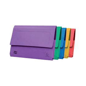 Exacompta Europa Pocket Wallet Foolscap Assorted 25 Pack 104737 F