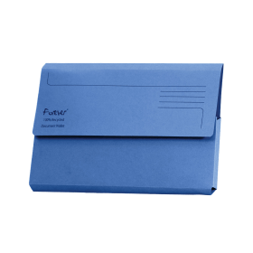 Exacompta Forever Document Wallet Manilla Foolscap Bright Blue 25 Pack 167131 F