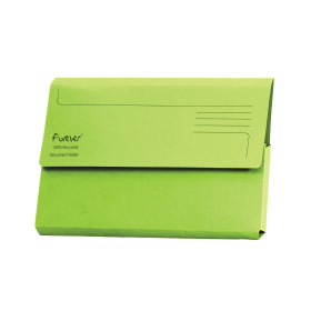 Exacompta Forever Document Wallet Manilla Foolscap Bright Green 25 Pack 115887 F