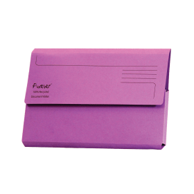 Exacompta Forever Document Wallet Manilla Foolscap Bright Purple 25 Pack 141575 F